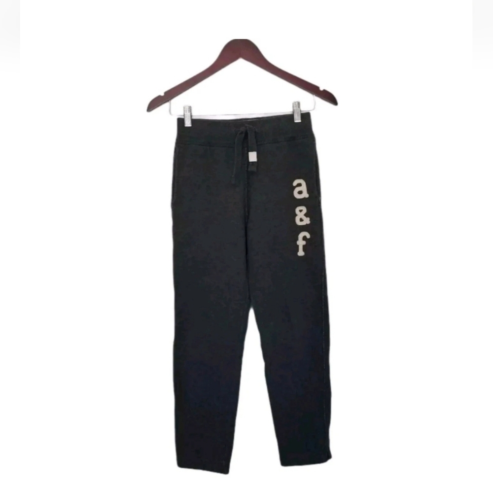 Abercrombie & Fitch a&f Girls Drawstring Jogger Sweatpants Size Small Gray.